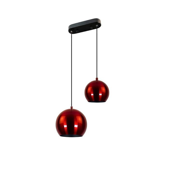 Opviq Lámpara de Araña Roja con Altura Ajustable